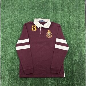 Vtg Polo Ralph Lauren Rugby Shirt Mens XL Striped Long Sleeve PRLC #3 Preppy